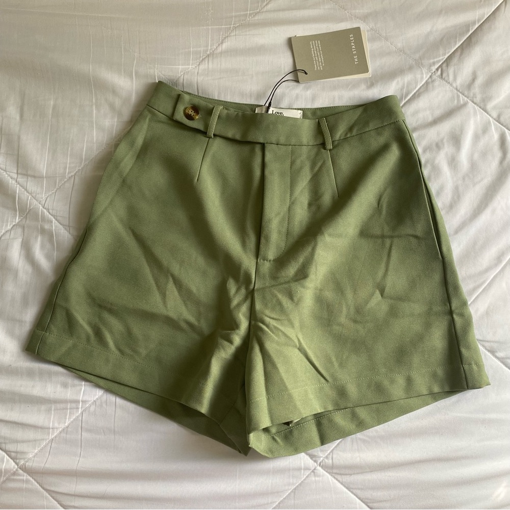 Love Bonito Green A Line Shorts (Size M, US 4)